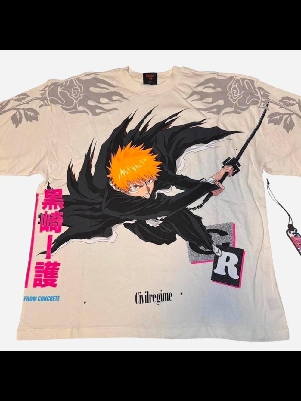 Civil Regime Bleach Ichigo No Limits American Tee in Butter Size Large